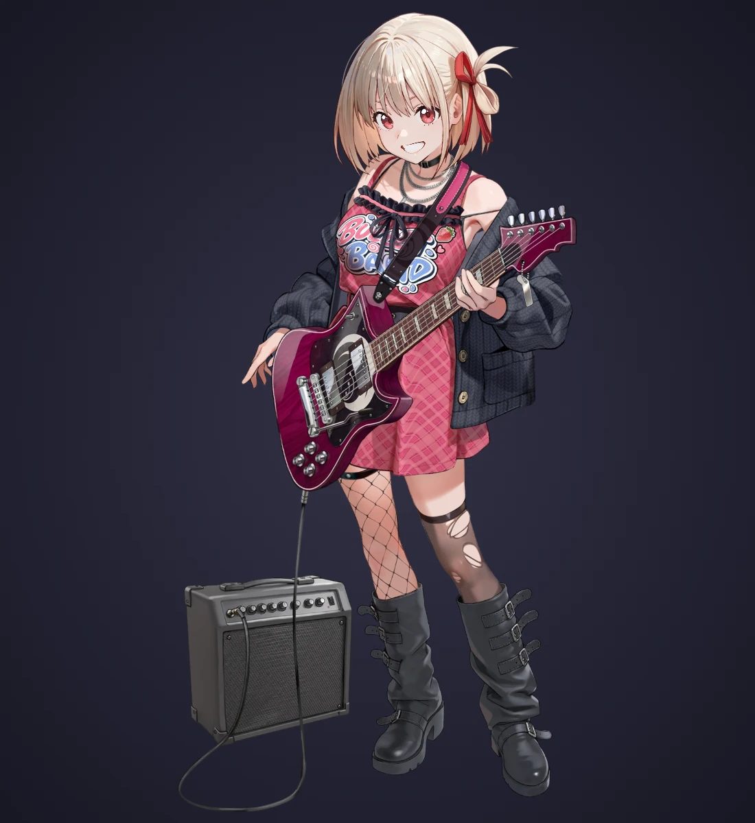 Red Spark Guitar · Standing