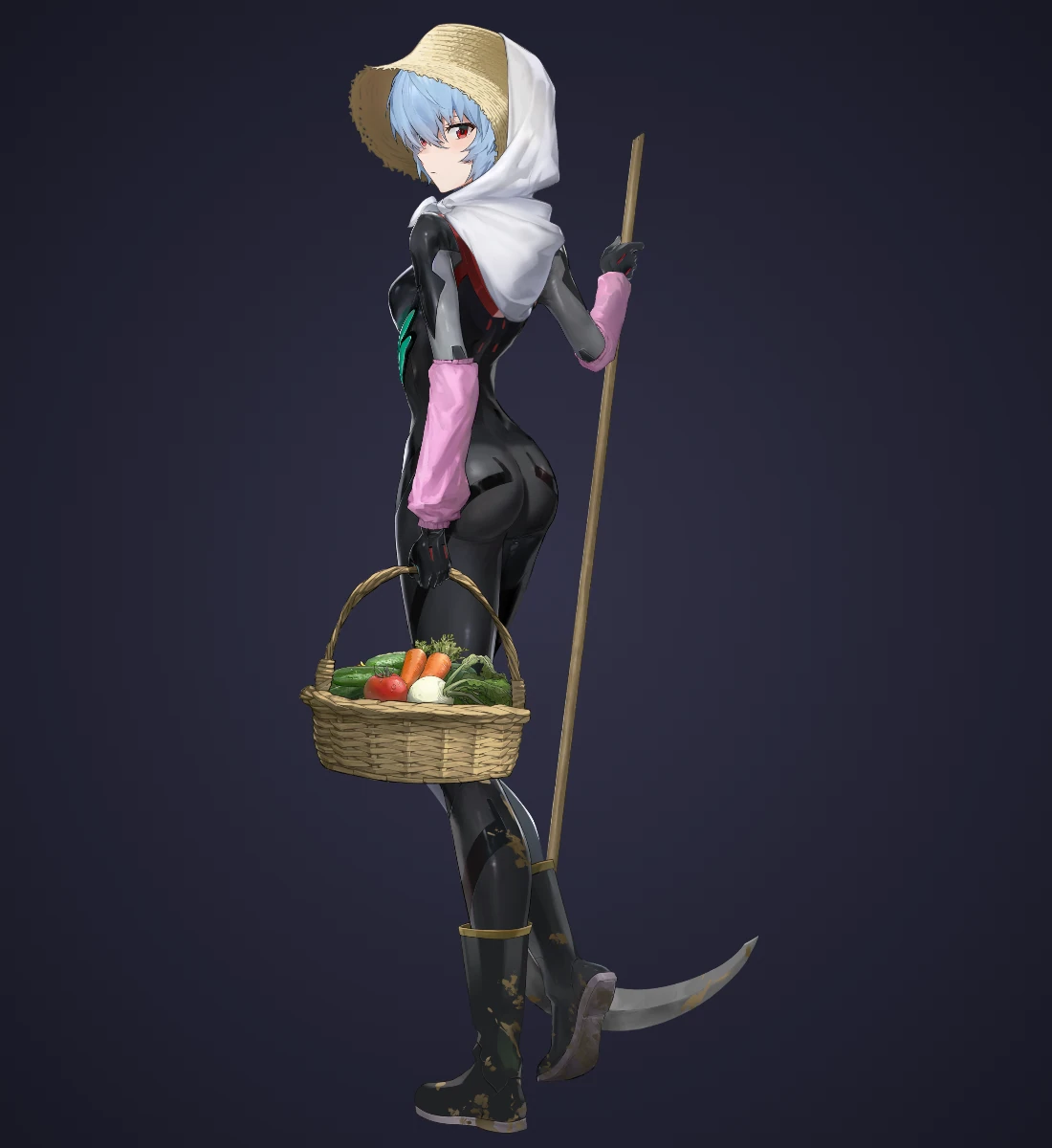 Miss Lookalike from Village-3 · Standing · Rei (Tentative Name) from NIKKE